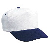 Otto Cap Brushed Bull Denim Low Crown Golf Style Two Tone Color Caps Navy/White