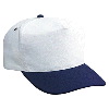 Otto Cap Brushed Cotton Twill Low Crown Golf Style Two Tone Color Caps Navy/White