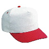Otto Cap Brushed Cotton Twill Low Crown Golf Style Two Tone Color Caps Red/White