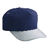 Otto Cap Brushed Cotton Twill Low Crown Golf Style Two Tone Color Caps Gray/Navy