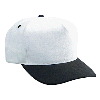 Otto Cap Brushed Cotton Twill Low Crown Golf Style Two Tone Color Caps Black/White