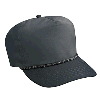 Otto Cap Poplin High Crown Golf Style Two Tone Color Caps Black/Charcoal Gray