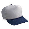 Otto Cap Poplin High Crown Golf Style Two Tone Color Caps Navy/Gray