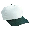 Otto Cap Poplin High Crown Golf Style Two Tone Color Caps Dark Green/White