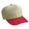 Otto Cap Poplin High Crown Golf Style Two Tone Color Caps Red/Khaki