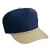Otto Cap Poplin High Crown Golf Style Two Tone Color Caps Khaki/Navy