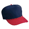 Otto Cap Poplin High Crown Golf Style Two Tone Color Caps Red/Navy