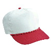 Otto Cap Poplin High Crown Golf Style Two Tone Color Caps Red/White