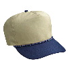 Otto Cap Poplin High Crown Golf Style Two Tone Color Caps Navy/Khaki
