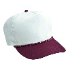 Otto Cap Poplin High Crown Golf Style Two Tone Color Caps Maroon/White