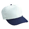 Otto Cap Poplin High Crown Golf Style Two Tone Color Caps Navy/White