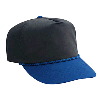 Otto Cap Poplin High Crown Golf Style Two Tone Color Caps Royal/Black