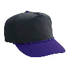 Otto Cap Poplin High Crown Golf Style Two Tone Color Caps Purple/Black