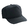 Otto Cap Deluxe Poplin High Crown Golf Style Caps Black