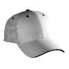 Otto Cap Brushed Bull Denim Sandwich Visor Low Profile Pro Style Mesh Back Caps White/Navy