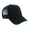 Otto Cap Washed Cotton Twill Low Profile Pro Style Mesh Back Caps Black