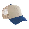 Otto Cap Washed Cotton Twill Low Profile Pro Style Mesh Back Two Tone Color Caps Navy/Khaki/Khaki