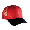 Otto Cap Cotton Twill Low Profile Pro Style Mesh Back Two Tone Color Caps Black/Red