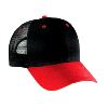 Otto Cap Cotton Twill Low Profile Pro Style Mesh Back Two Tone Color Caps Red/Black