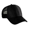 Otto Cap Polyester Foam Front Low Profile Pro Style Mesh Back Caps Black