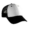 Otto Cap Polyester Foam Front Low Profile Pro Style Mesh Back Two Tone Color Caps Black/White/Black