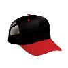 Otto Cap Cotton Twill Pro Style Mesh Back Two Tone Color Caps Red/Black