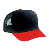 Otto Cap Cotton Twill Low Crown Pro Style Mesh Back Two Tone Color Caps Red/Black