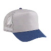 Otto Cap Cotton Twill Five Panel Pro Style Mesh Back Two Tone Color Caps Navy/Gray