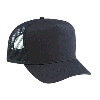 Otto Cap Cotton Twill Five Panel Pro Style Mesh Back Caps Black