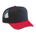 Cotton Twill Five Panel Pro Style Mesh Back Two Tone Color Caps