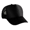 Otto Cap Polyester Foam Front Five Panel Pro Style Mesh Back Caps Black