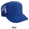 Otto Cap Polyester Foam Front High Crown Golf Style Mesh Back Caps Royal