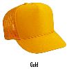 Otto Cap Polyester Foam Front High Crown Golf Style Mesh Back Caps Gold