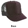 Otto Cap Polyester Foam Front High Crown Golf Style Mesh Back Caps Brown