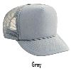 Otto Cap Polyester Foam Front High Crown Golf Style Mesh Back Caps Gray