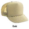 Otto Cap Polyester Foam Front High Crown Golf Style Mesh Back Caps Khaki