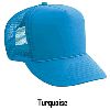 Otto Cap Polyester Foam Front High Crown Golf Style Mesh Back Caps Turquoise