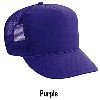 Otto Cap Polyester Foam Front High Crown Golf Style Mesh Back Caps Purple