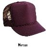 Otto Cap Polyester Foam Front High Crown Golf Style Mesh Back Caps Maroon
