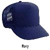 Otto Cap Polyester Foam Front High Crown Golf Style Mesh Back Caps Navy