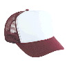Otto Cap Polyester Foam Front High Crown Golf Style Mesh Back Two Tone Color Caps Maroon/White/Maroon
