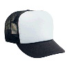 Otto Cap Polyester Foam Front High Crown Golf Style Mesh Back Two Tone Color Caps Black/White/Black