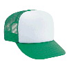 Otto Cap Polyester Foam Front High Crown Golf Style Mesh Back Two Tone Color Caps Kelly/White/Kelly