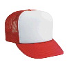 Otto Cap Polyester Foam Front High Crown Golf Style Mesh Back Two Tone Color Caps Red/White/Red
