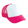 Otto Cap Polyester Foam Front High Crown Golf Style Mesh Back Two Tone Color Caps Hot Pink/White/Hot Pink