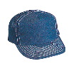 Otto Cap Denim High Crown Golf Style Mesh Back Caps Navy/White