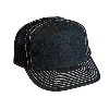 Otto Cap Denim High Crown Golf Style Mesh Back Caps Black/White