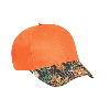 Otto Cap Camouflage Visor Cotton Twill Low Profile Pro Syle Two Tone Color Caps Light Loden/Brown/Kelly/Neon Orange