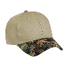 Otto Cap Camouflage Visor Cotton Twill Low Profile Pro Syle Two Tone Color Caps Light Loden/Brown/Kelly/Khaki