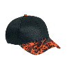 Otto Cap Camouflage Visor Cotton Twill Low Profile Pro Syle Two Tone Color Caps Neon Orange/Black/Dark Green/Black